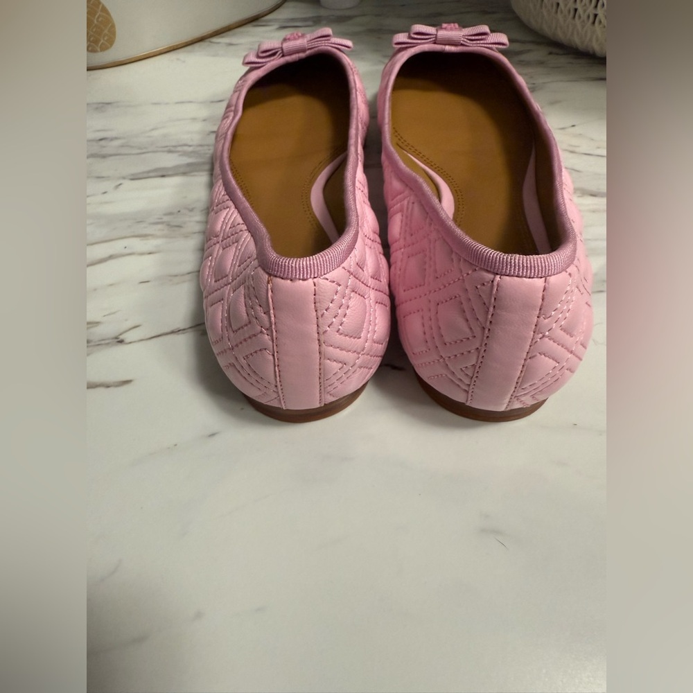 Tory Burch Pink Quilted Ballet Flats - Picture 3 of 5